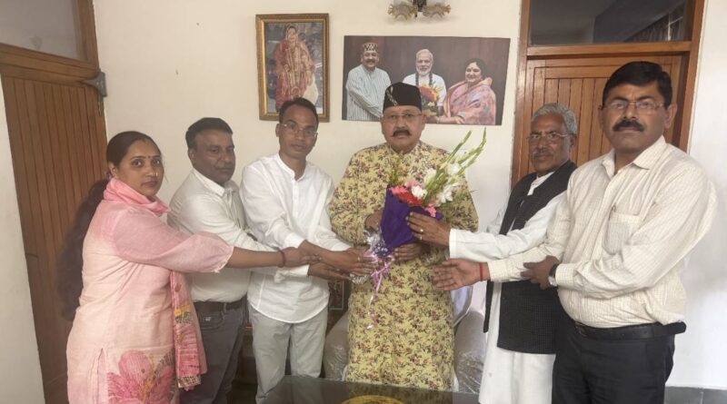 जयानंद भारती के भवन निर्माण हेतु 40 लाख की धनराशि स्वीकृत कराने पर महाराज का आभार जताया